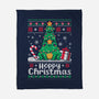 Hoppy Christmas Tree Frog-None-Fleece-Blanket-NemiMakeit
