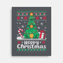 Hoppy Christmas Tree Frog-None-Stretched-Canvas-NemiMakeit