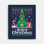 Hoppy Christmas Tree Frog-None-Stretched-Canvas-NemiMakeit
