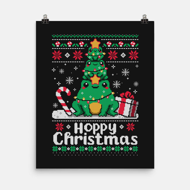 Hoppy Christmas Tree Frog-None-Matte-Poster-NemiMakeit