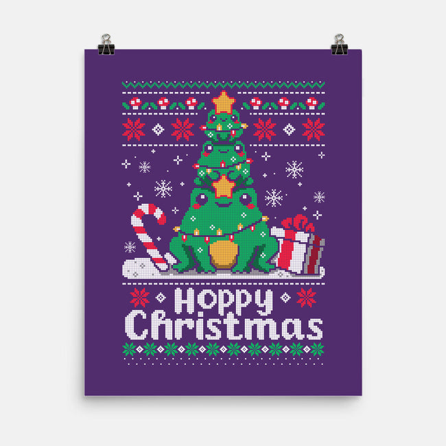 Hoppy Christmas Tree Frog-None-Matte-Poster-NemiMakeit