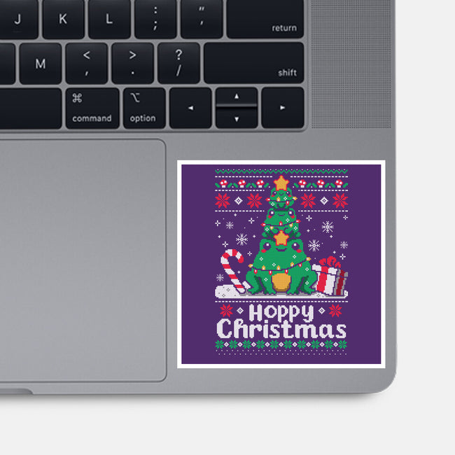 Hoppy Christmas Tree Frog-None-Glossy-Sticker-NemiMakeit