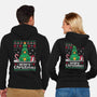 Hoppy Christmas Tree Frog-Unisex-Zip-Up-Sweatshirt-NemiMakeit
