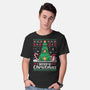 Hoppy Christmas Tree Frog-Mens-Basic-Tee-NemiMakeit