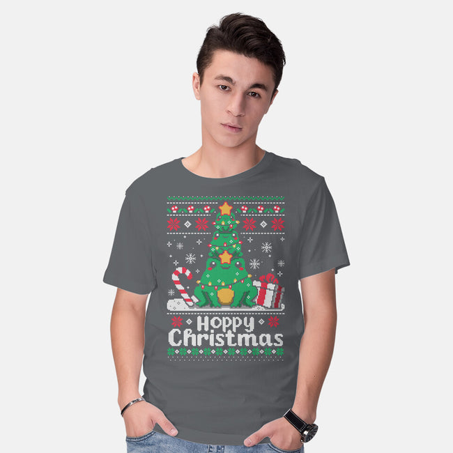 Hoppy Christmas Tree Frog-Mens-Basic-Tee-NemiMakeit