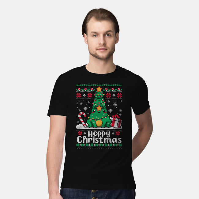 Hoppy Christmas Tree Frog-Mens-Premium-Tee-NemiMakeit