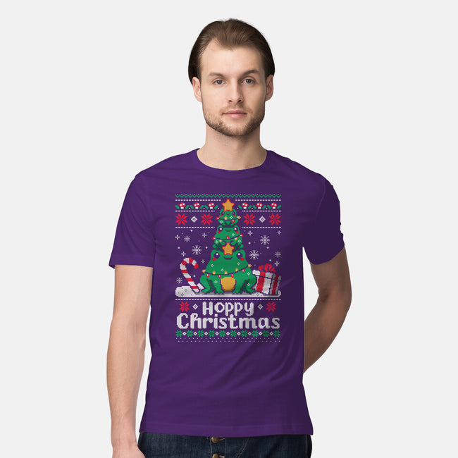 Hoppy Christmas Tree Frog-Mens-Premium-Tee-NemiMakeit