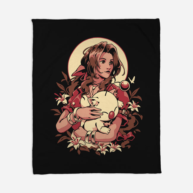 The Lady And The Creature-None-Fleece-Blanket-ilustrata