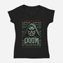 Doomsmas-Womens-V-Neck-Tee-fanfabio