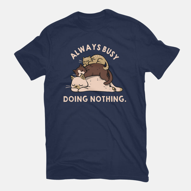 Always Busy Doing Nothing Cats-Mens-Heavyweight-Tee-tobefonseca