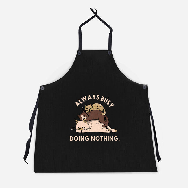 Always Busy Doing Nothing Cats-Unisex-Kitchen-Apron-tobefonseca