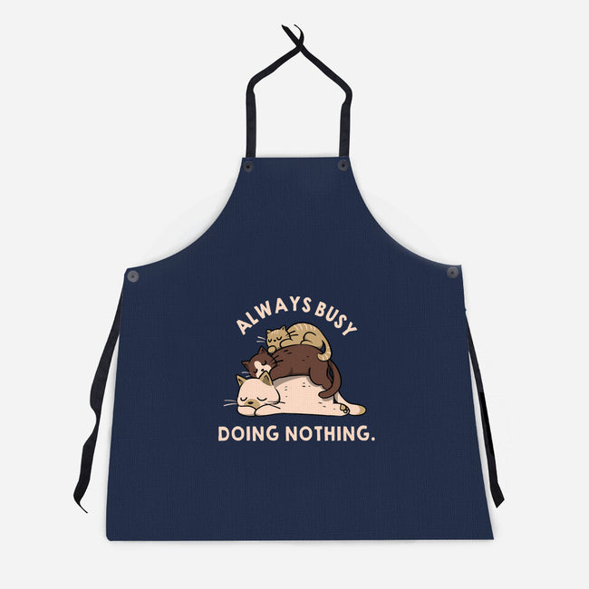 Always Busy Doing Nothing Cats-Unisex-Kitchen-Apron-tobefonseca