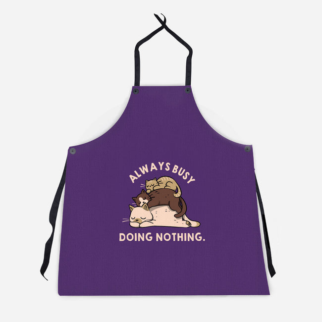 Always Busy Doing Nothing Cats-Unisex-Kitchen-Apron-tobefonseca