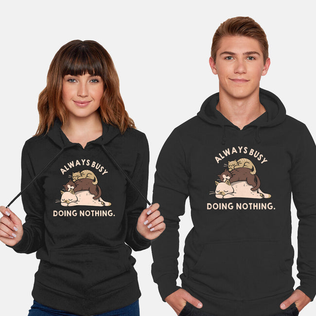 Always Busy Doing Nothing Cats-Unisex-Pullover-Sweatshirt-tobefonseca