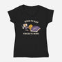 Born  To Nap Forced To Work-Womens-V-Neck-Tee-tobefonseca