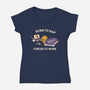 Born  To Nap Forced To Work-Womens-V-Neck-Tee-tobefonseca