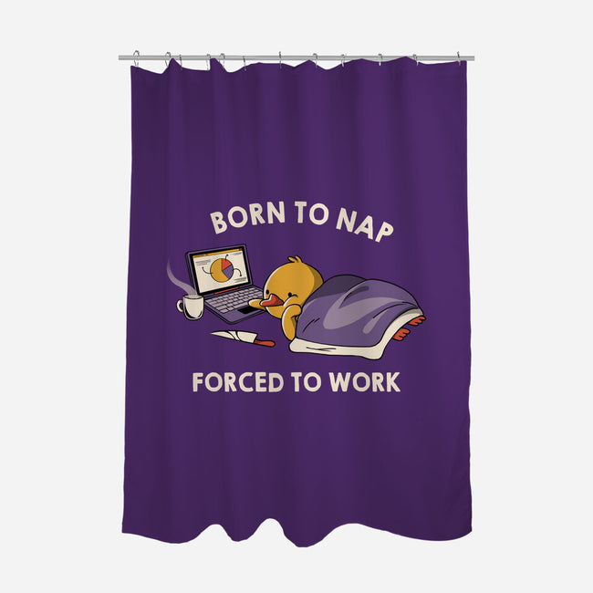 Born  To Nap Forced To Work-None-Polyester-Shower Curtain-tobefonseca