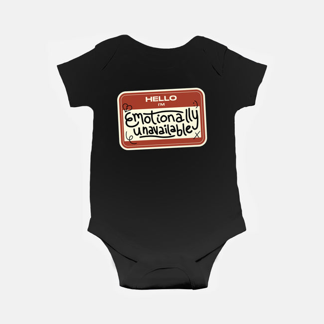 I'm Emotionally Unavailable-Baby-Basic-Onesie-tobefonseca