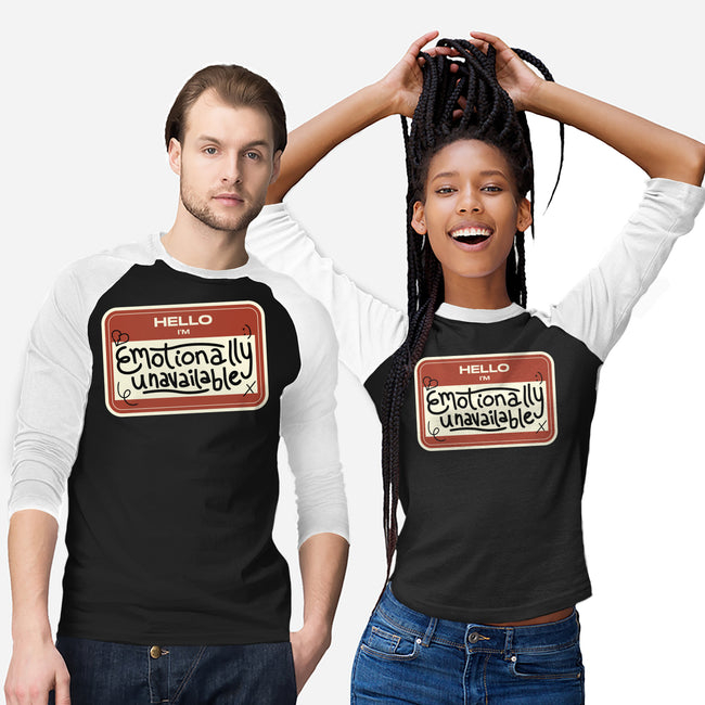 I'm Emotionally Unavailable-Unisex-Baseball-Tee-tobefonseca