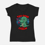 Too Good To Be Cthulhu-Womens-V-Neck-Tee-Boggs Nicolas