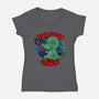 Too Good To Be Cthulhu-Womens-V-Neck-Tee-Boggs Nicolas
