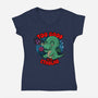 Too Good To Be Cthulhu-Womens-V-Neck-Tee-Boggs Nicolas