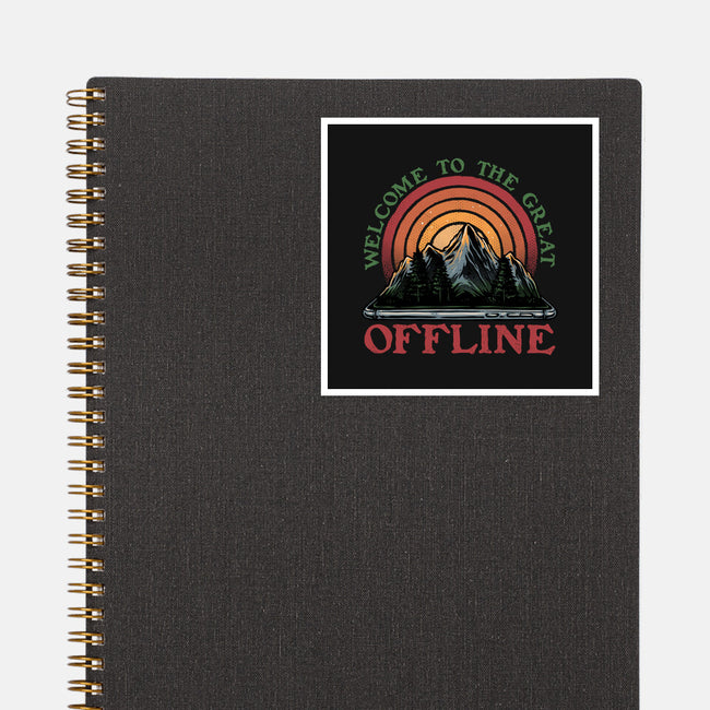 Welcome To The Great Offline-None-Glossy-Sticker-glitchygorilla