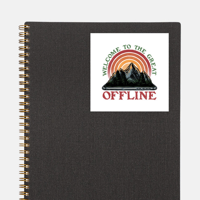 Welcome To The Great Offline-None-Glossy-Sticker-glitchygorilla