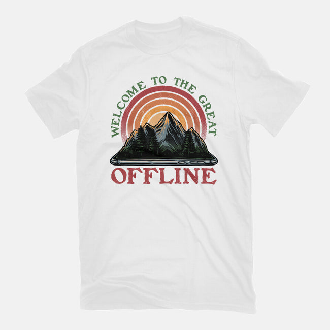 Welcome To The Great Offline-Womens-Basic-Tee-glitchygorilla