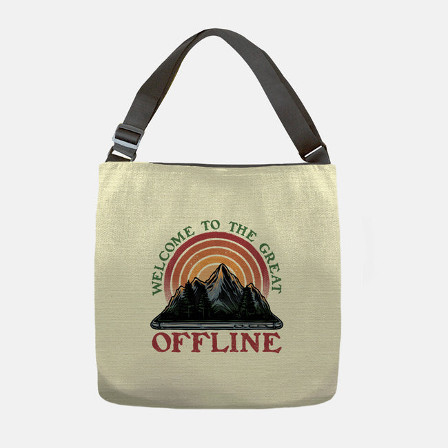 Welcome To The Great Offline-None-Adjustable Tote-Bag-glitchygorilla