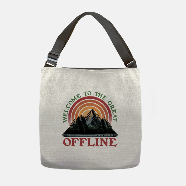Welcome To The Great Offline-None-Adjustable Tote-Bag-glitchygorilla