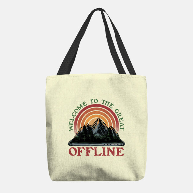 Welcome To The Great Offline-None-Basic Tote-Bag-glitchygorilla