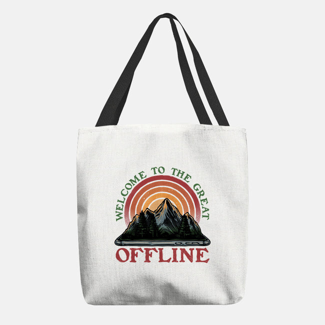 Welcome To The Great Offline-None-Basic Tote-Bag-glitchygorilla
