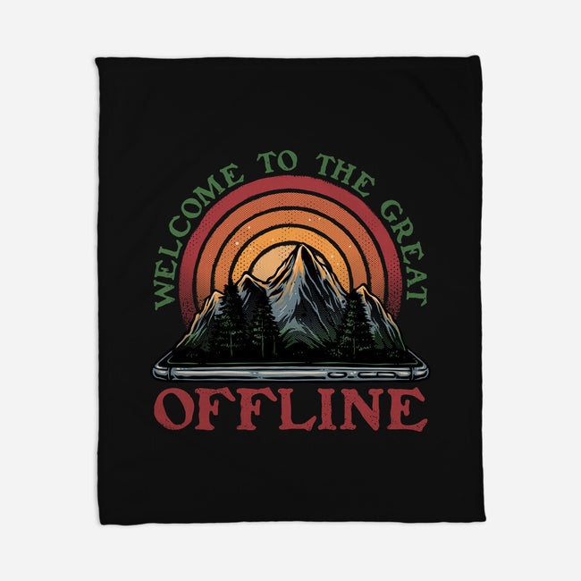 Welcome To The Great Offline-None-Fleece-Blanket-glitchygorilla