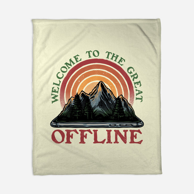 Welcome To The Great Offline-None-Fleece-Blanket-glitchygorilla