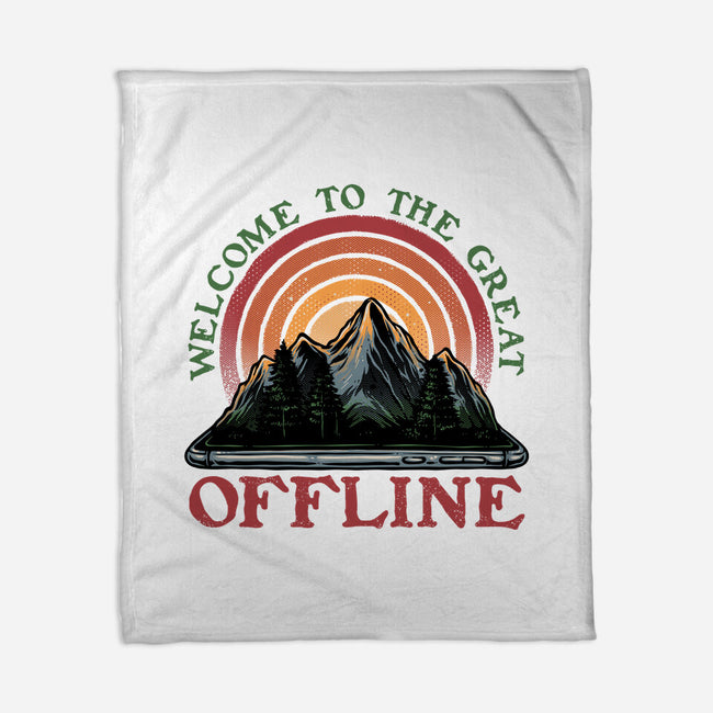 Welcome To The Great Offline-None-Fleece-Blanket-glitchygorilla