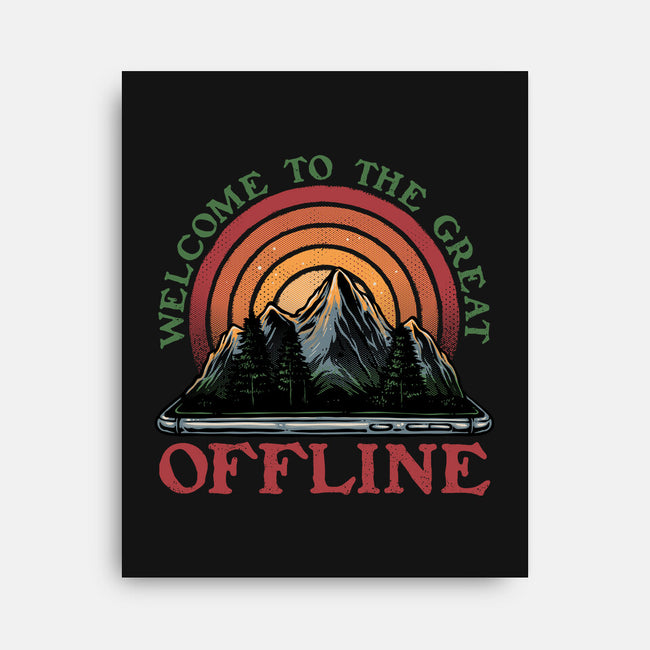 Welcome To The Great Offline-None-Stretched-Canvas-glitchygorilla