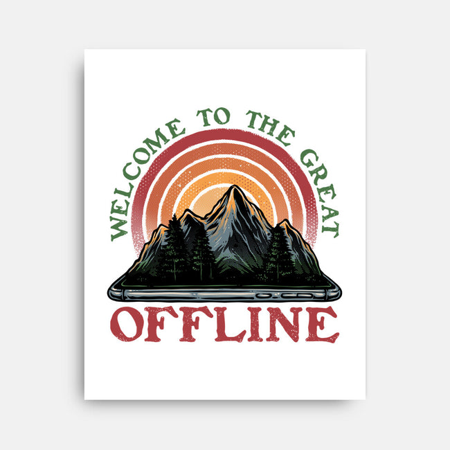 Welcome To The Great Offline-None-Stretched-Canvas-glitchygorilla