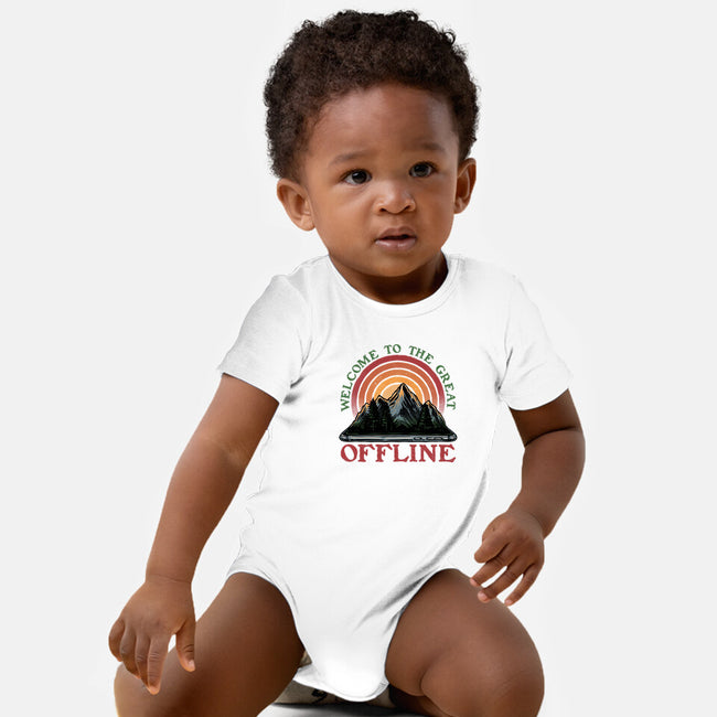 Welcome To The Great Offline-Baby-Basic-Onesie-glitchygorilla