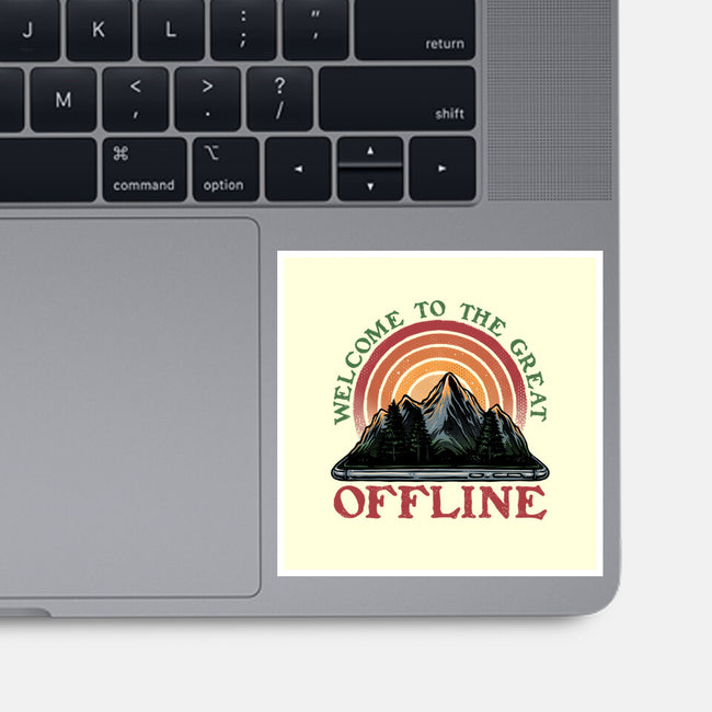 Welcome To The Great Offline-None-Glossy-Sticker-glitchygorilla