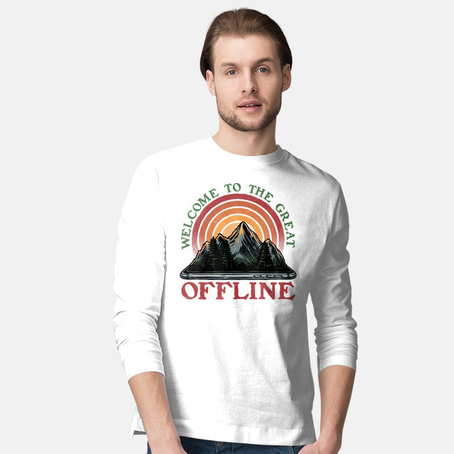 Welcome To The Great Offline-Mens-Long Sleeved-Tee-glitchygorilla