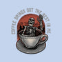 Coffee Brings Out The Best In Me-None-Fleece-Blanket-glitchygorilla