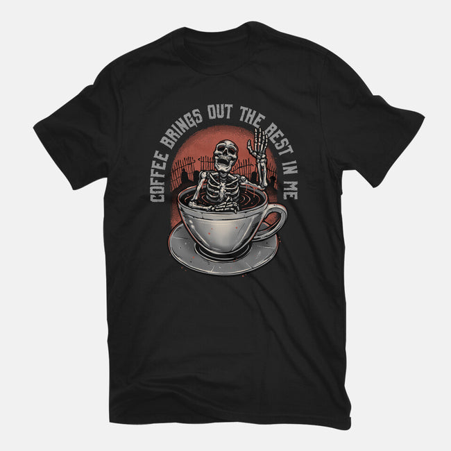 Coffee Brings Out The Best In Me-Womens-Basic-Tee-glitchygorilla