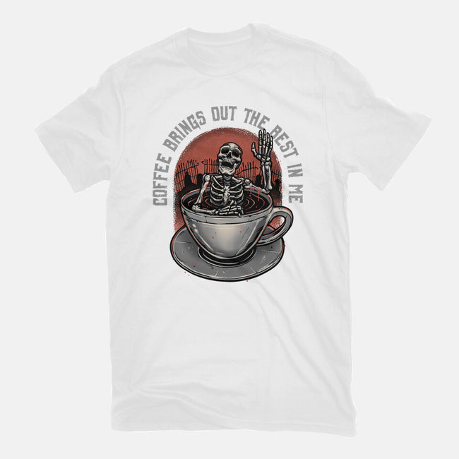 Coffee Brings Out The Best In Me-Unisex-Basic-Tee-glitchygorilla