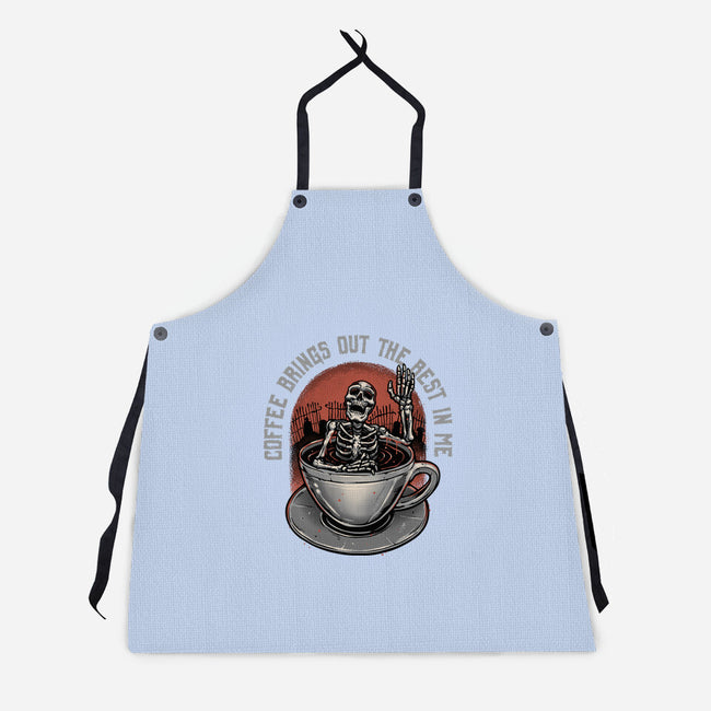 Coffee Brings Out The Best In Me-Unisex-Kitchen-Apron-glitchygorilla