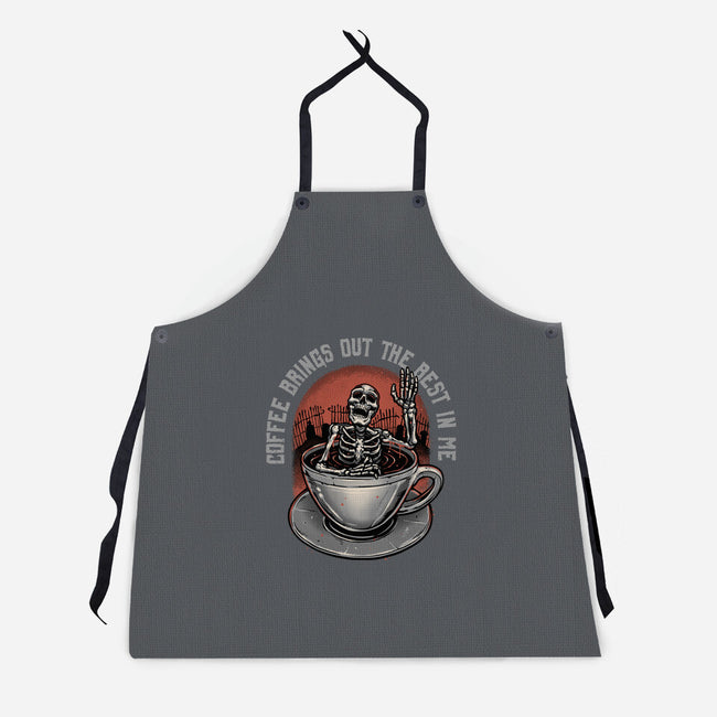 Coffee Brings Out The Best In Me-Unisex-Kitchen-Apron-glitchygorilla