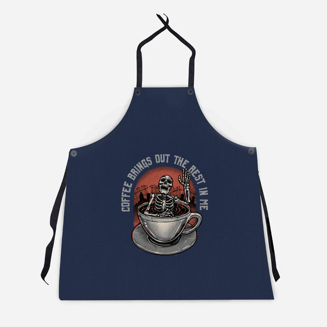 Coffee Brings Out The Best In Me-Unisex-Kitchen-Apron-glitchygorilla