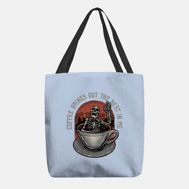 Coffee Brings Out The Best In Me-None-Basic Tote-Bag-glitchygorilla