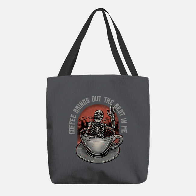 Coffee Brings Out The Best In Me-None-Basic Tote-Bag-glitchygorilla