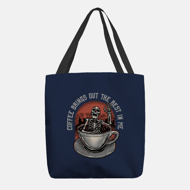 Coffee Brings Out The Best In Me-None-Basic Tote-Bag-glitchygorilla